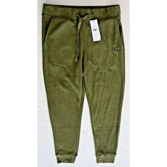 UGG 1136922 Men's Sz S Burnt Olive Green Brantley Brushed Terry Jogger Pants $98 - Picture 3 of 13